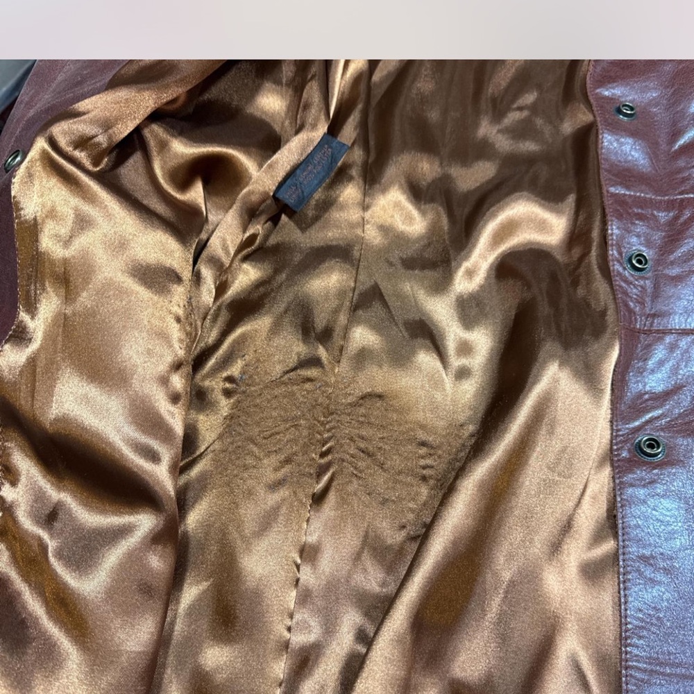 Guess Women's Chocolate Leather Jacket - Picture 6 of 7